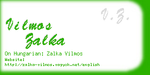 vilmos zalka business card